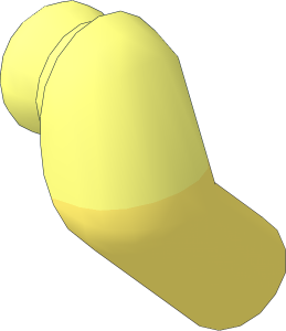 Minifig Arm Right with Bright Light Yellow Lower Arm Pattern