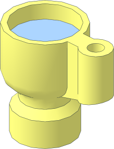 Minifig Cup Stein with Handle and Bright Light Blue Drink Pattern