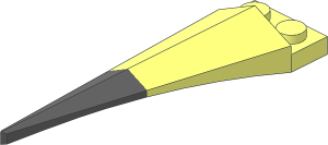 Plate  1 x  2 with Tooth and Flexible Dark Bluish Gray Tip