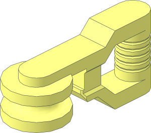 Minifig Zip Line Handle with Indent