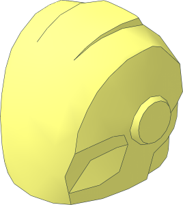 Minifig Helmet with Armour Plating and Ear Protectors