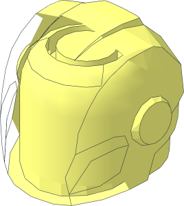 ~Minifig Helmet with Armour Plating and Ear Protectors without Patternable Front