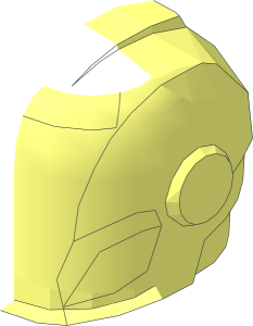 ~Minifig Helmet with Armour Plating and Ear Protectors - Half