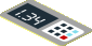 Sticker  0.9 x  1.8 with "1.34" and Keypad
