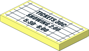 Tile  2 x  4 with Cinema Timetable Sticker