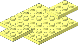 Plate  6 x  6 with  2 Raised Plate  3 x  2