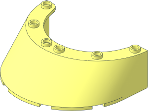 Windscreen Round, Sloped  6 x  8 x  2