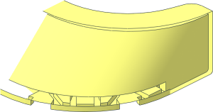 ~Windscreen Round, Sloped  6 x  8 x  2 - Half