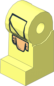 Minifig Leg Right with SW Pocket and Very Light Orange Kneecaps Pattern