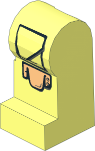 Minifig Leg Left with SW Pocket and Very Light Orange Kneecaps Pattern