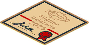 Sticker  1.8 x  1.8 with "Miglior Gelateria 2025" Certificate