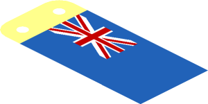 ~Sheet Plastic  4.8 x  5.3 Flag Surface with United Kingdom Royal Navy Reserve Blue Ensign Pattern