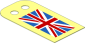 Sheet Plastic  1.7 x  3.4 Flag with United Kingdom Pattern