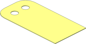 Sheet Plastic  1.7 x  3.4 Flag