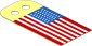 Sheet Plastic  1.7 x  3.6 Flag with 46-State United States of America Pattern