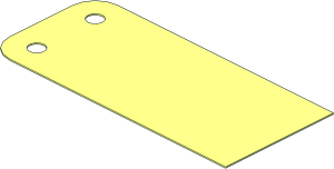 Sheet Plastic  4.8 x  5.3 Flag