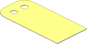 Sheet Plastic  1.7 x  3.6 Flag