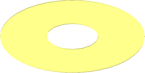 ~Sticker Back  2.8 x  2.8 Round with Center Cutout