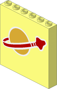 Panel  1 x  6 x  5 with Classic Space Logo Pattern