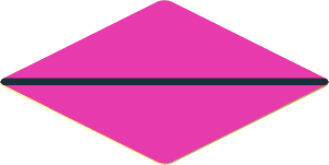 Sticker  1.8 x  1.8 with Black Stripe and Dark Pink Background