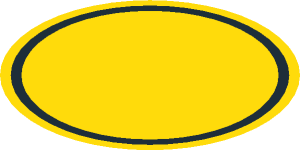 Sticker  2.8 x  2.8 with Black Ring and Yellow Background