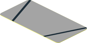 Sticker  0.9 x  1.8 with Black Stripes and Light Bluish Grey Background