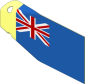 Sheet Plastic  4.8 x  5.3 Flag with United Kingdom Royal Navy Reserve Blue Ensign Pattern (Formed)