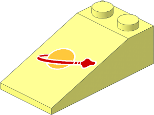 Slope Brick 18  4 x  2 with Classic Space Pattern