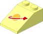 Slope Brick 33  3 x  2 with Classic Space Logo Pattern