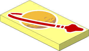 Tile  2 x  4 with Classic Space Logo Pattern