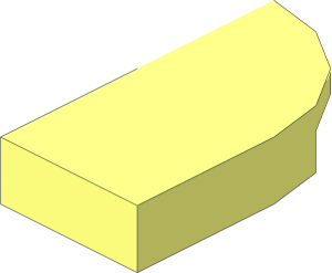 ~Plate  2 x  4 with  1 x  2 Cutout and Rounded Corners Half