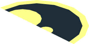 ~Tile  2 x  2 Round with Two Circles Within a Black Circle Half Unrotated Pattern