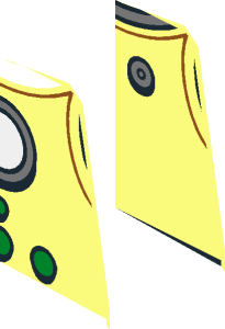 ~Minifig Torso Retro Spacesuit with White Light and Green Buttons Half Pattern