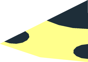 ~Tile  1 x  1 Round Black Dot and Circle of Small Black Dots 1/8 Pattern