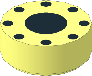 Tile  1 x  1 Round with Black Dot and Circle of Small Black Dots Pattern