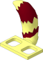 Minifig Tail Fluffy with Dark Red Stripes Pattern