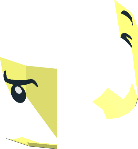 ~Minifig Head Small Black Eyebrows Eyes and Smile / Surprised 2-Sided Half Pattern