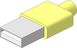 Electric Plug USB-A with Rounded Housing