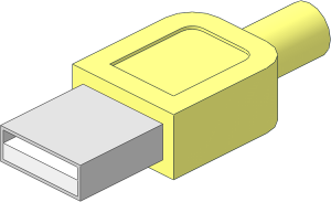 Electric Plug USB-A with Rectangular Housing