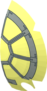 ~Windscreen  3 x  6 x  5 Canopy with Light Grey Octagonal Window - Half