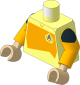 Minifig Torso with Arms and Tan Hands with ST Bright Light Orange Starfleet Duty Uniform (2360s Variant) Pattern