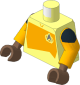 Minifig Torso with Arms and Medium Brown Hands with ST Bright Light Orange Starfleet Duty Uniform (2360s Variant) Pattern