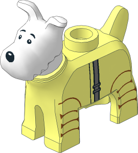 Animal Dog Fox Terrier with White Head and Retro Space Suit Pattern