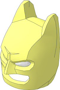 Minifig Headdress Batman with White Dual Moulded Eyes Pattern