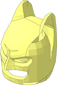 ~Minifig Headdress Batman with Dual Moulded Eyes without Patternable Surfaces