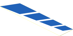 Sticker  0.9 x  4.1 with Blue Stripes Right
