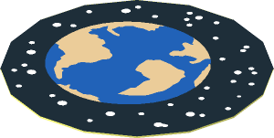 Sticker  1.8 x  1.8 Round with Earth Planet over Black Starry Background
