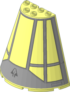 Cone  8 x  4 x  6 Half with Light Bluish Grey SW Millennium Falcon (2011) Pattern