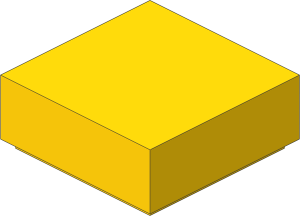 ~_Tile  1 x  1 with Groove Yellow (Obsolete)