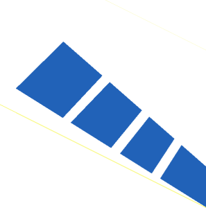 Sticker  2.9 x  4.8 Trapezoid with Blue Stripes Right